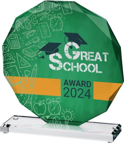 Szklane Trofeum 80613 | Statuetki szklane z nadrukiem lub grawerowaniem