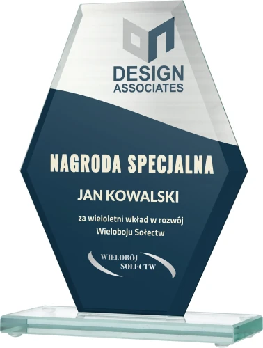 Trofeum szklane GS112-23 |  Statuetka z grawerem lub nadrukiem