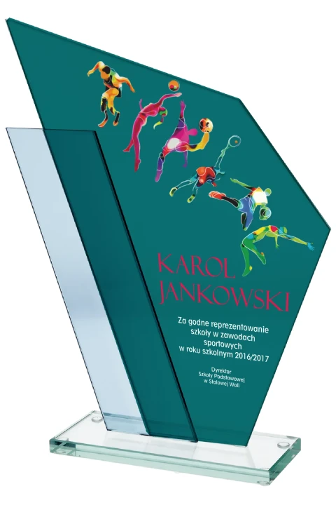 Sportowa statuetka szklana GS615-22