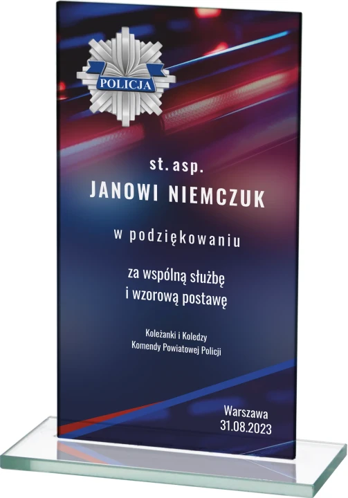Statuetka szklana M65C | Ekonomiczny model statuetki szklanej