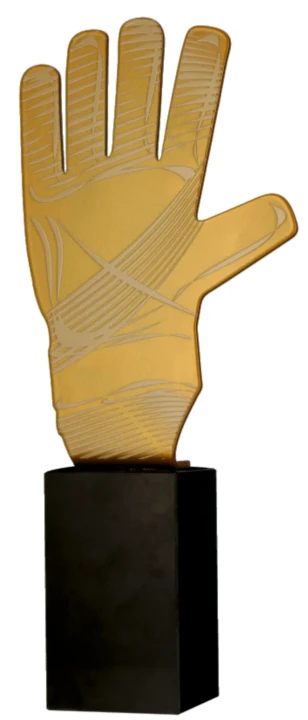 Złota Statuetka Piłka Nożna Złota Rękawica 28 cm| MLV-SOC3 | Statuetka z Grawerem