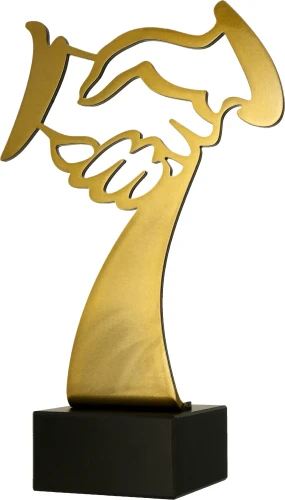 Prestiżowa Złota Statuetka Metalowa - BL-HUG | Okolicznościowa Statuetka