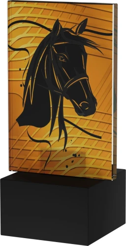 Szklana statuetka Jeździectwo - AG1-12/HOR