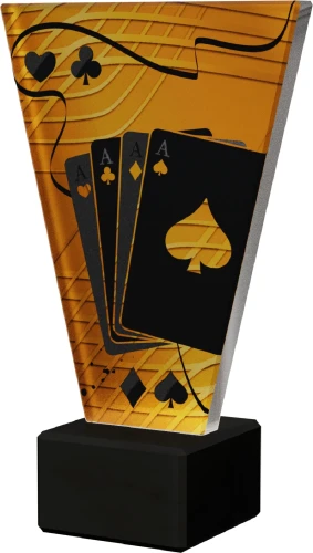 Szklana statuetka Karty - VL1/CAR/BK