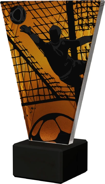 Szklana statuetka Bramkarska - VL1/SOC4/BK