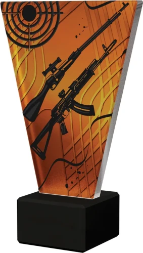 Szklana statuetka Strzelectwo - VL1/SHO2/BK