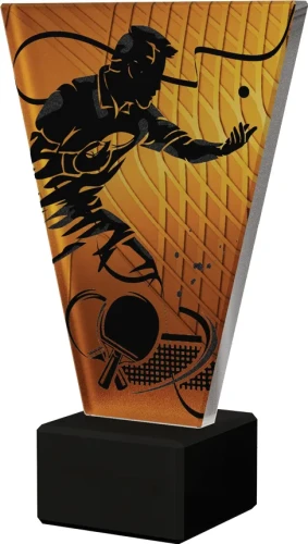 Szklana statuetka Tenis Stołowy - VL1/TAB/BK