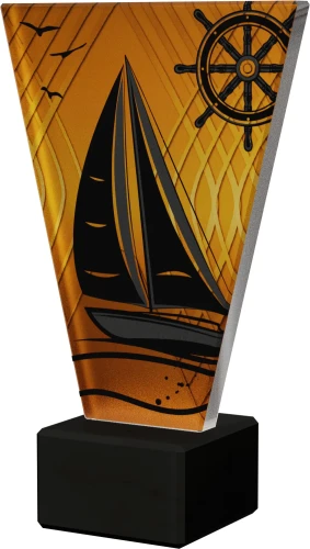 Szklana statuetka Żeglarstwo - VL1/SAI/BK