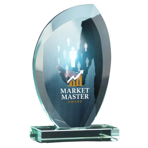 Trofeum szklane G010 | Okazjonalna statuetka biznesowa