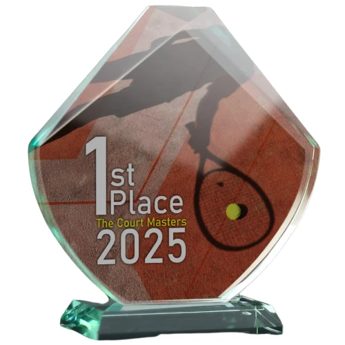 Statuetka szklana ze zdjęciem lub grawerem G049