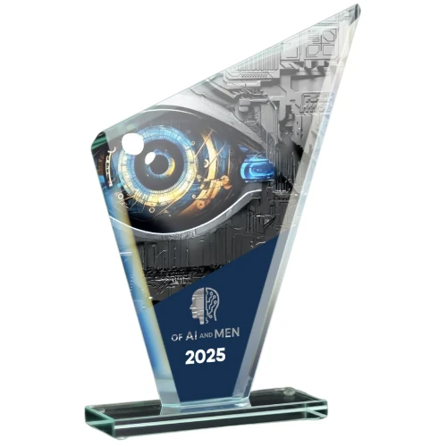 Szklana statuetka GS201-27 | Statuetka szklana z nadrukiem lub grawerem