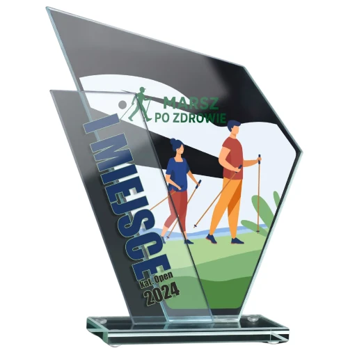 Sportowa statuetka szklana GS615-22