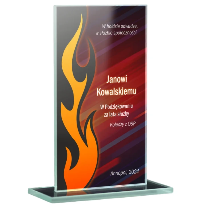 Statuetka szklana M65D | Ekonomiczny model statuetki szklanej
