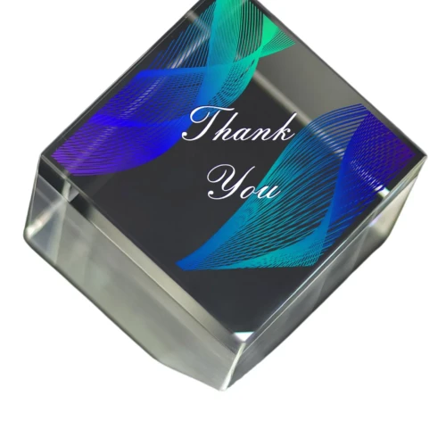 Trofea szklane - kostka T026