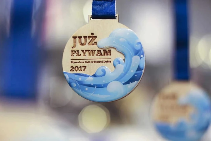 Medal ze sklejki + grawer - 8 cm