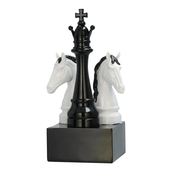 Szachowa Statuetka Odlewana - RP8013/BK/WH