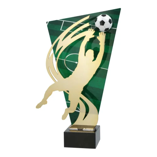 Kolorowa Statuetka Bramkarz - ML2-SOC2/G/BK - Statuetka z grawerem