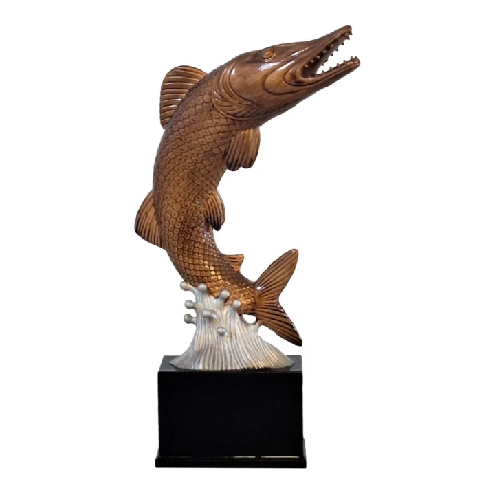 Wędkarstwo Statuetka odlewana - Szczupak - RP8018/BR/S