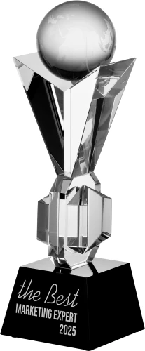 Szklana Statuetka biznesowa C027 |  Statuetki szklane na zamówienie