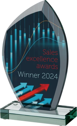 Trofeum szklane G010 | Okazjonalna statuetka biznesowa