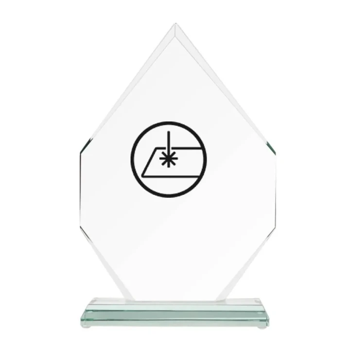 Szklana statuetka G018 | Statuetki z grawerem lub nadrukiem