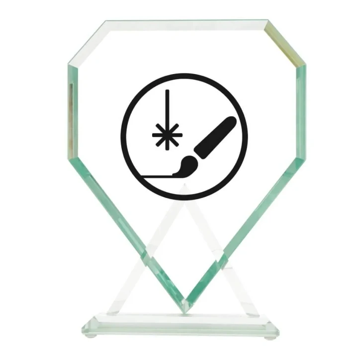 Statuetka grawerowana G048 | Szklany biznesowy upominek